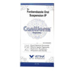 Canworm Suspension bottle with labeled packaging and dosage instructions, used as an oral treatment for intestinal worm infections