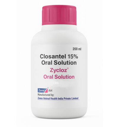 Closantel Oral Solution 200 mL bottle for horses – Antiparasitic dewormer treatment