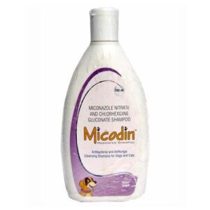 Miconazole Nitrate & Chlorhexidine Gluconate 200 ml Shampoo for Pets – Effective Treatment for Fungal and Bacterial Skin Infections