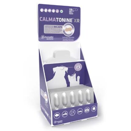 Calmatonine XR Tablets calming supplement for dogs, used to reduce stress and anxiety naturally