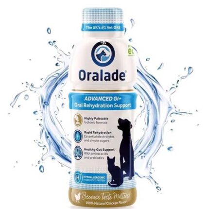"Everything Dog Owners Need to Know About Oralade Advanced Rehydration & Gut 500 ml : Dosage, Benefits & Safety" Dehydration in dogs, whether caused by illness, surgery, gastrointestinal upset, or chronic kidney issues, is a serious concern that can lead to rapid deterioration in health. Oralade® for dogs is a veterinary-formulated oral rehydration solution (ORS) designed to combat dehydration while supporting gastrointestinal and renal function. With its palatable taste, electrolyte-rich formula, and gut-friendly components, Oralade has become a go-to solution in both clinical and at-home care settings. This comprehensive guide explores what Oralade is, when it should be used, how it works, recommended dosages, safety profile, and supporting research—everything you need to know to ensure safe and effective hydration therapy for your dog. What Is Oralade Advanced Rehydration & Gut 500 ml for Dogs? Designed for canine and feline use, Oralade is a convenient, isotonic oral rehydration solution. Unlike many electrolyte drinks made for humans, Oralade is: • Species-appropriate – contains nutrients tailored to a dog's metabolism • Highly palatable – flavored with natural chicken to encourage drinking • Fast-absorbing – absorbed through the stomach lining without taxing the digestive tract • Supportive to gut health – includes prebiotic fibers like GOS (galacto-oligosaccharides) • Free from common irritants – no artificial preservatives, colors, or citrates Its primary ingredients include water, sodium, potassium, glucose, amino acids (e.g., glutamate), and prebiotics—all combined to rehydrate and nourish dogs effectively. Indications: When to Use Oralade for Dogs Oralade is indicated in various veterinary conditions where hydration and gut support are required. Below are the major clinical scenarios in which Oralade proves beneficial: 1. Acute and Chronic Dehydration • Vomiting, diarrhea, or heatstroke can quickly deplete fluid and electrolytes. • Chronic conditions like kidney disease or diabetes may lead to ongoing fluid loss. 2. Post-operative Recovery • Following anesthesia or surgery, dogs often refuse food and water. • Oralade encourages fluid intake, supporting quicker recovery. 3. Gastrointestinal Upset • In cases of gastroenteritis or food intolerance, Oralade is easily tolerated. • It delivers fluids and nutrients without stressing the digestive system. 4. Renal Support • Chronic kidney disease (CKD) leads to polyuria and fluid loss. 5. Anorexia or Reduced Appetite • The natural flavor and easy digestibility encourage dogs to drink voluntarily. 6. Travel Stress or Exercise Recovery • During long trips or after physical activity, Oralade helps maintain electrolyte balance and reduces fatigue. 7. Support During Fasting or Medication • Ideal to give during fasting (e.g., before procedures) to maintain hydration. • Helps mask taste of bitter medications when mixed. Dosage Guidelines for Dogs Oralade Advanced Rehydration & Gut 500 ml is administered orally and can be given by mouth, in a bowl, or via oral syringe. The amount depends on your dog’s body weight, hydration status, and clinical condition. Oralade Advanced Rehydration & Gut 500 ml Dosage for Dogs Dog Weight (kg) Mild Dehydration (ml/day) Moderate Dehydration (ml/day) Severe Dehydration or Supportive Therapy (ml/day) 1 – 5 kg 50 – 125 ml 125 – 250 ml 250 – 300 ml 5 – 10 kg 125 – 250 ml 250 – 400 ml 400 – 500 ml 10 – 20 kg 250 – 500 ml 500 – 750 ml 750 – 1000 ml 20 – 30 kg 500 – 750 ml 750 – 1000 ml 1000 – 1250 ml 30 – 50 kg 750 – 1000 ml 1000 – 1500 ml 1500 – 2000 ml Note: Divide daily volume into 3–4 servings to avoid bloating. How to Administer Oralade Advanced Rehydration & Gut 500 ml to Dogs • Direct Oral Syringe: Especially useful in vomiting or post-op cases. • In Food or Water Bowl: Mix with food for picky eaters, or offer on its own. • Freeze into Ice Cubes: Ideal during hot weather or for enrichment. • Via Feeding Tube: Safe for use via NG tubes under veterinary guidance. Mechanism of Action: How Oralade Advanced Rehydration & Gut 500 ml Works Oralade Advanced Rehydration & Gut 500 ml uses a balanced electrolyte and glucose solution to support cellular hydration. Here’s how: • Sodium & Glucose Co-Transport: Sodium and glucose are absorbed together in the intestine, pulling water into the bloodstream through osmosis. • Amino Acids Support Gut Repair: Glutamate and glycine help maintain intestinal mucosal integrity. • Prebiotics Encourage Healthy Flora: GOS promotes the growth of beneficial gut bacteria, aiding recovery in diarrheal conditions. This multi-pathway approach ensures rapid fluid absorption and stabilizes the gut-brain axis in stressed or sick dogs.