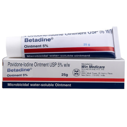 Betadine Ointment for pets – antiseptic treatment for minor wounds and cuts.