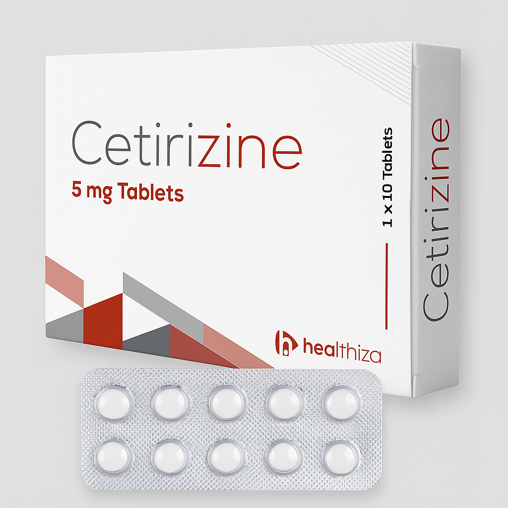 Cetirizine 5 mg Tablet for pets, a solution for allergy relief in cats and dogs.