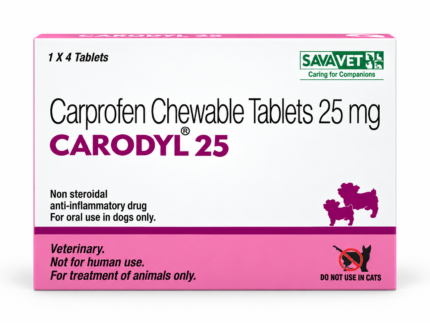Carodyl 25 – Carprofen Chewable Tablets 25 mg for Dogs – 4 Tablets